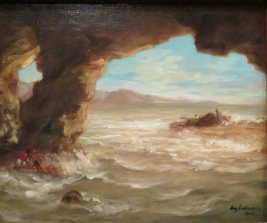Forlis ved kysten - Eugène Delacroix