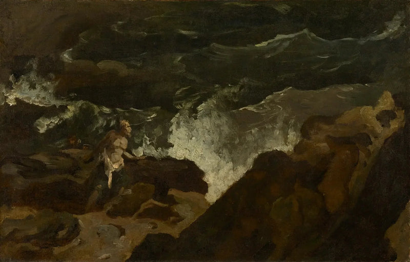 Nedsatt på en strand (Stormen) - Théodore Géricault