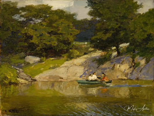 Boating in Central Park - Edward Henry Potthast - Reproductions de tableaux et peintures haut de gamme