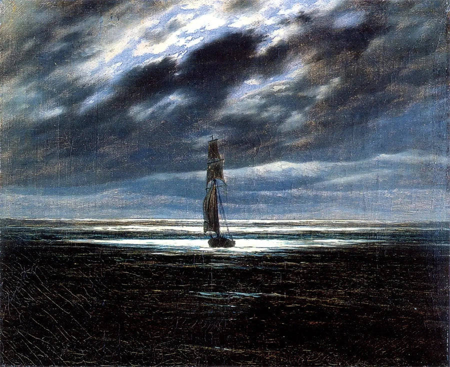 Navigere i måneskinn - Caspar David Friedrich