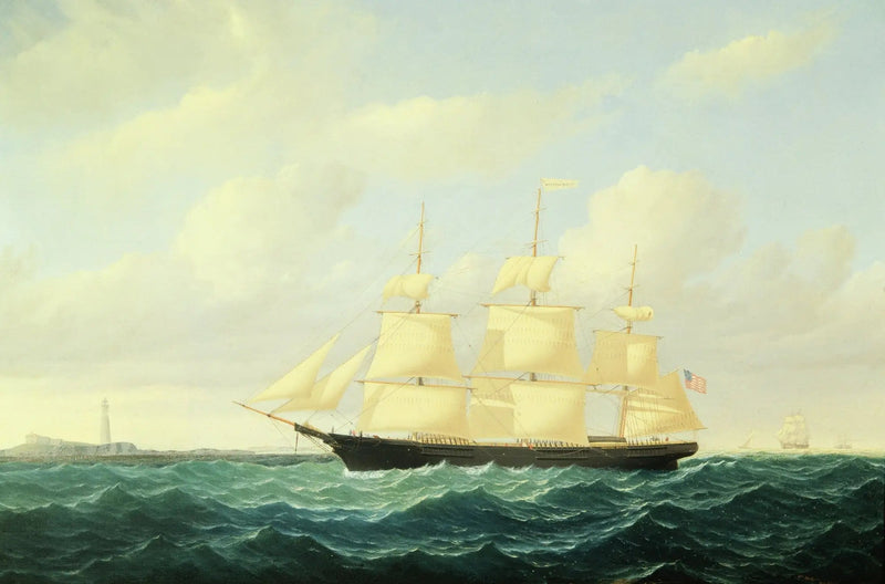 Clipperfartøy med bølger utenfor Boston fyr - William Bradford

Source:
Navire clipper à vagues au large du phare de Boston - William Bradford