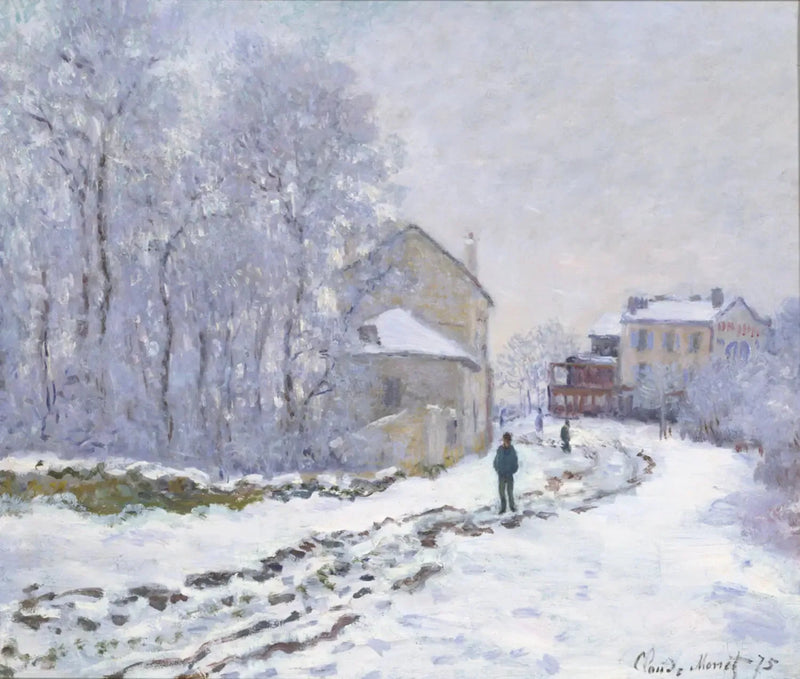 Snø i Argenteuil - Claude Monet