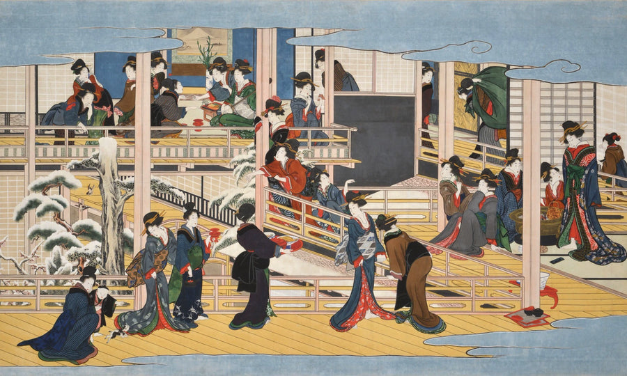 Neige à Fukagawa, Kitagawa Utamaro, vers 1802-1806