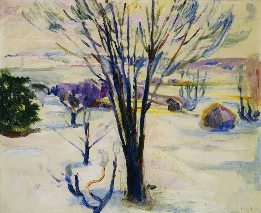 Reproduction du tableau « Neige - Edvard Munch » par Alpha Reproduction en peinture à l’huile