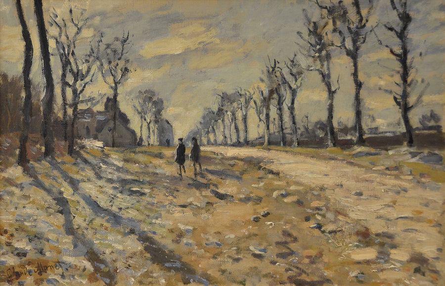 Snø ved solnedgang W145 - Claude Monet