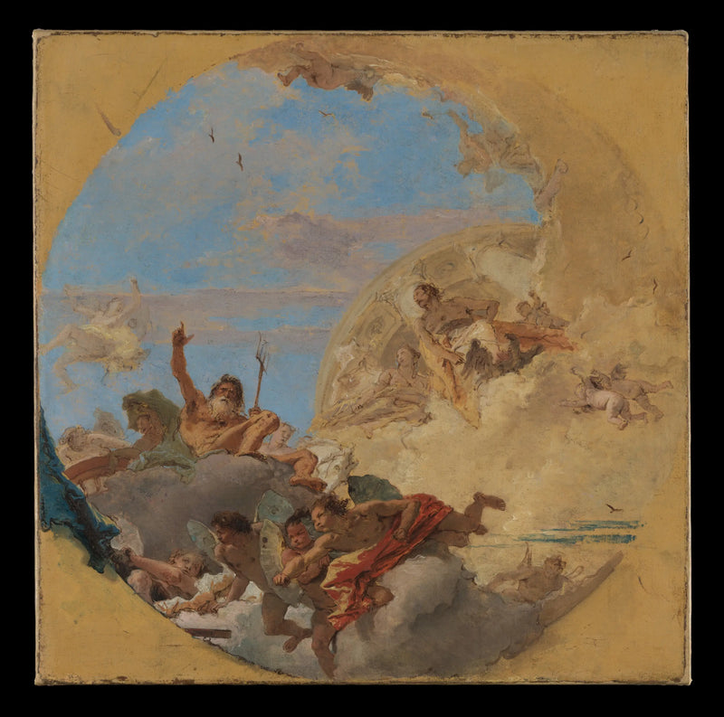 Neptun og vindene - Giovanni Battista Tiepolo