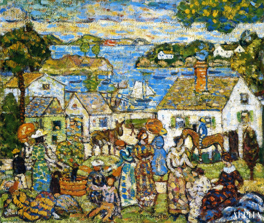 New England Harbour - Maurice Prendergast - Reproductions de tableaux et peintures haut de gamme