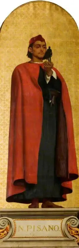 Nicola Pisano (ca. 1220/1225–1284) (prosjekt for et mosaikk på Victoria and Albert Museum) - Frederic Leighton

Source:
Nicola Pisano (vers 1220/1225–vers 1284) (projet pour une mosaïque au Victoria and Albert Museum) - Frederic Leighton