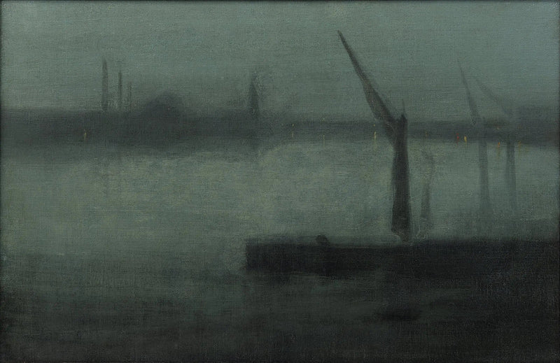 Natt: Blå og Sølv — Battersea Reach - James Abbott McNeill Whistler