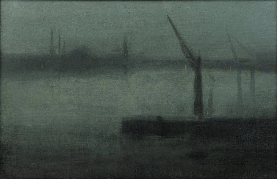 Natt: Blå og Sølv — Battersea Reach - James Abbott McNeill Whistler