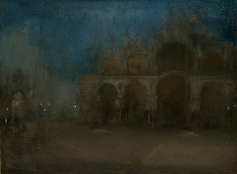 Nattbilde: Blå og Gull, Saint-Marc, Venezia - James Abbott McNeill Whistler