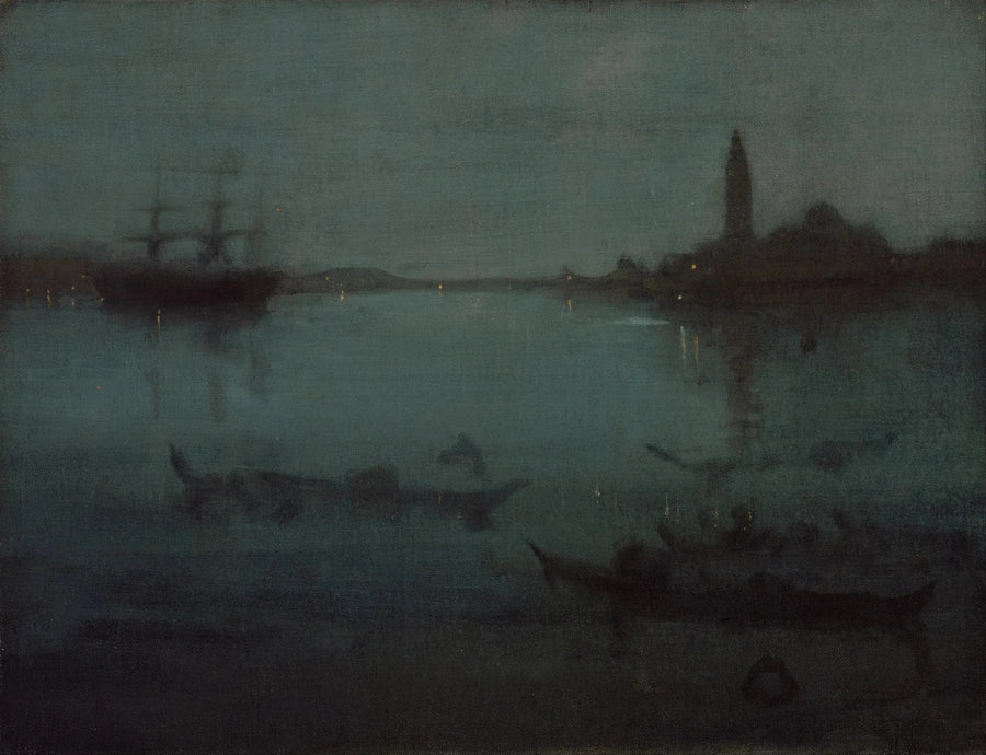 Nattlig i blått og sølv: Lagunen, Venezia - James Abbott McNeill Whistler