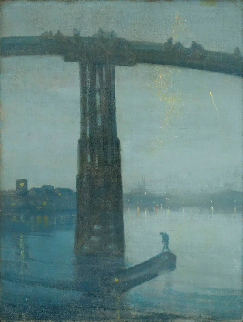 Nattstykke i blått og gull - den gamle Battersea-broen - James Abbott McNeill Whistler
