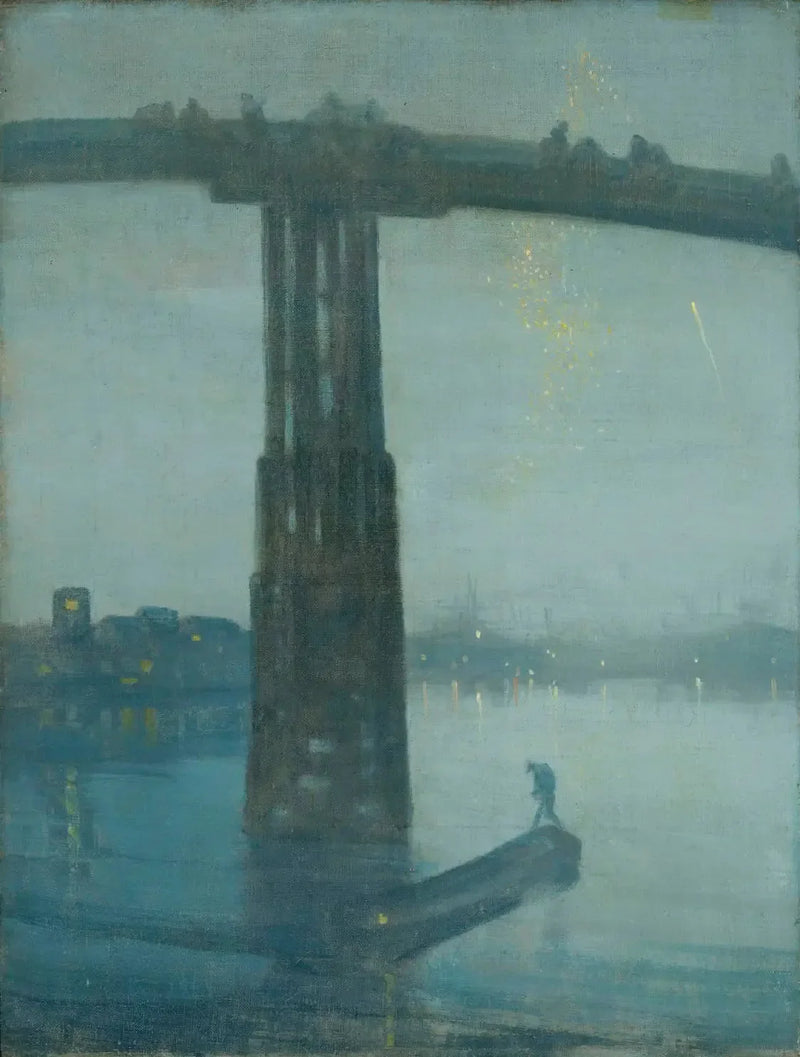 Nattstykke i blått og gull - den gamle Battersea-broen - James Abbott McNeill Whistler