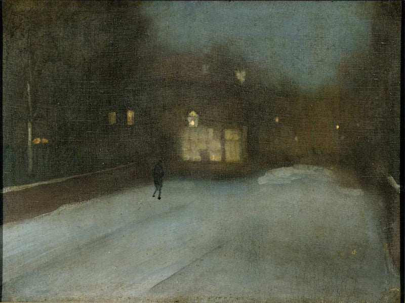 Nattstykke i grått og gull: Chelsea Snow - James Abbott McNeill Whistler