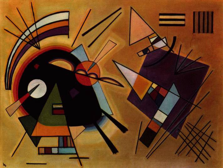 Noir et Violet - Vassily Kandinsky image 1 reproduction de peinture à l’huile