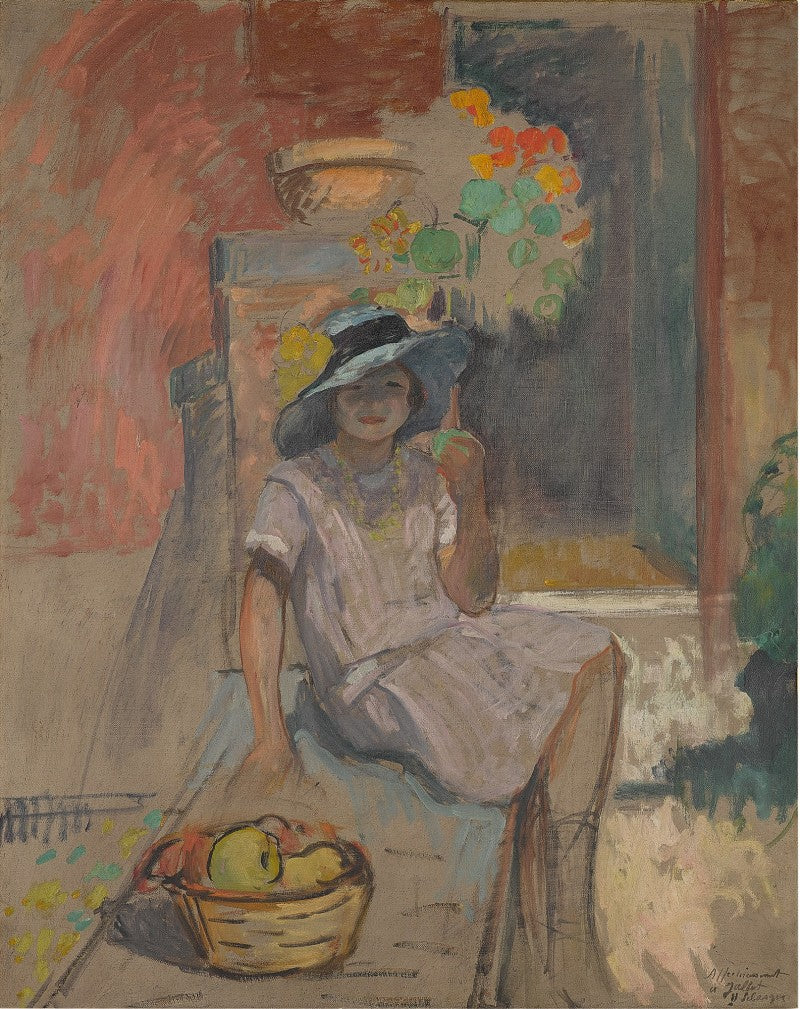 Nono assis dans un jardin - Henri Lebasque image 1 copie de tableau peinte à la main