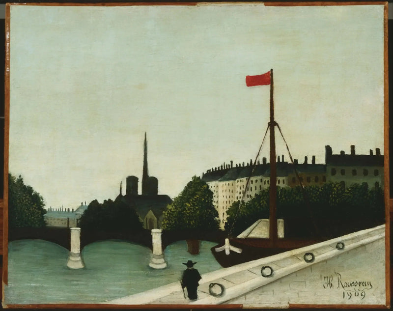 Notre-Dame sett fra Henri IV-bryggen - Henri Rousseau