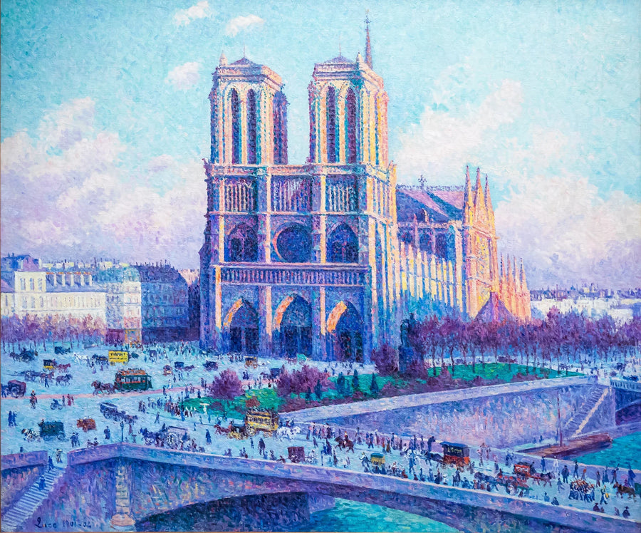 Notre-Dame, utsikt fra Saint-Michel-kaien - Maximilien Luce