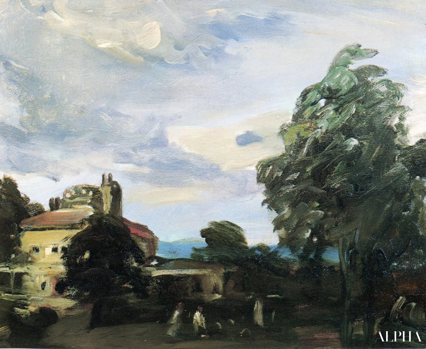 Vårt hjem i Fort Washington, Pennsylvania - John Sloan - Høykvalitets reproduksjoner av malerier og bilder