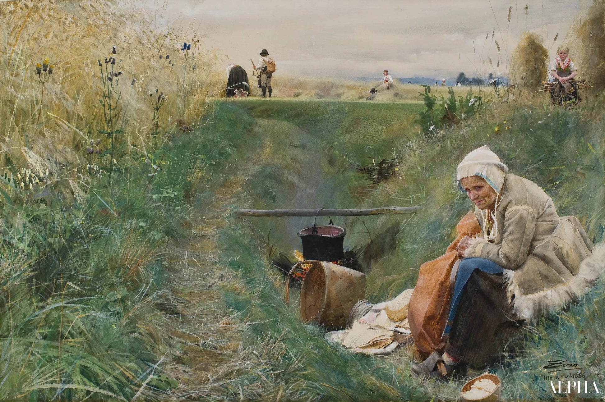 Vårt daglige brød - Anders Zorn - Reproduksjoner av malerier og høykvalitets malerier