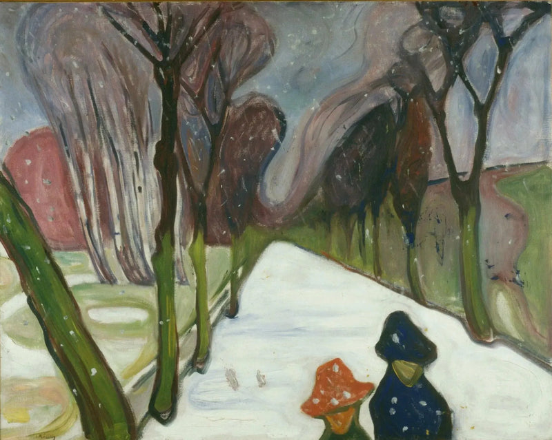 Ny snø på avenyen - Edvard Munch