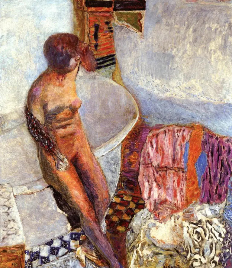 Nå ved badekaret - Pierre Bonnard