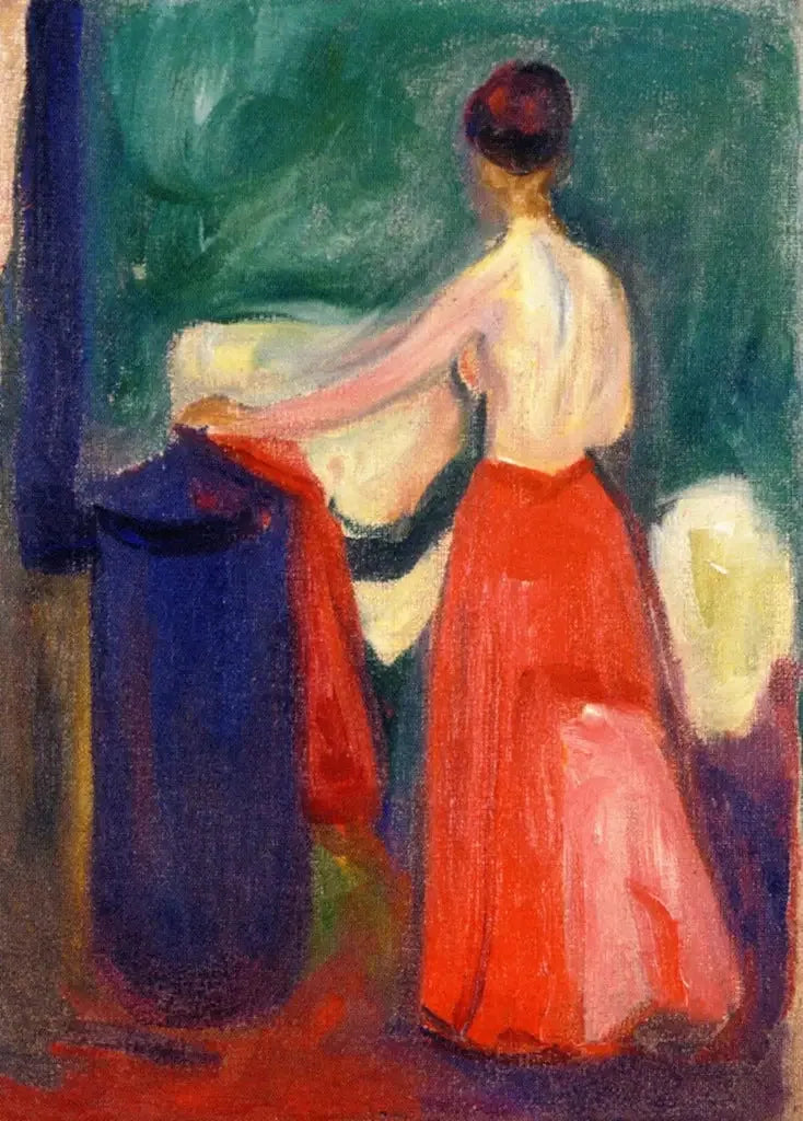 Nå med den røde skjørtet - Edvard Munch