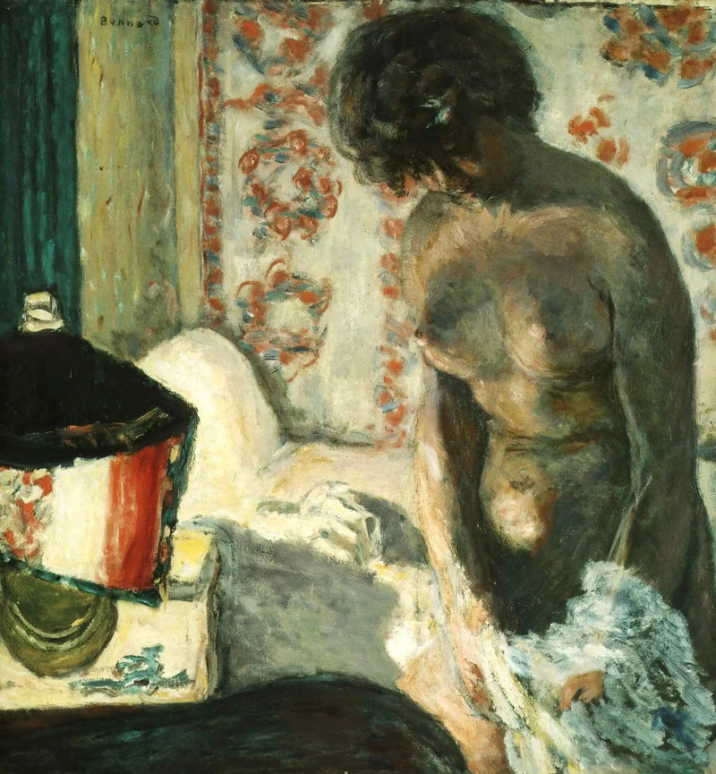Nå ved lampen - Pierre Bonnard