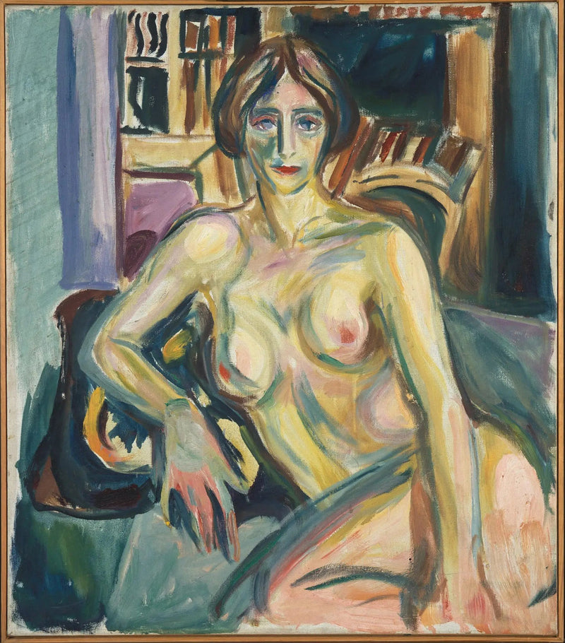 Nå, sittende på sofaen - Edvard Munch