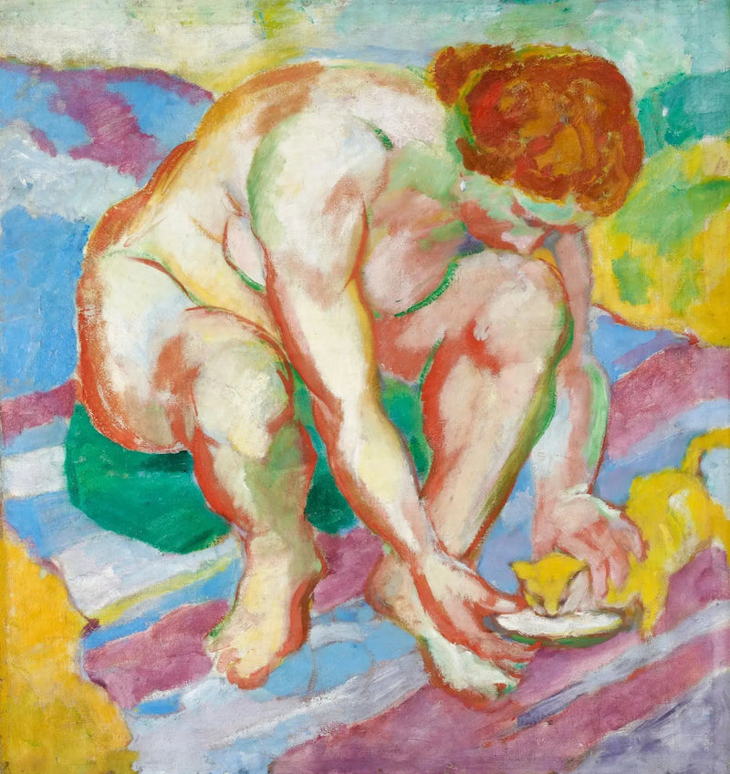 Nå ved katten - Franz Marc
