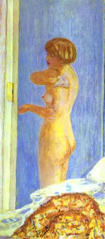 Nå med sengeteppe - Pierre Bonnard
