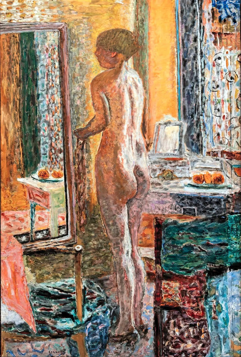 Nå ved speilet - Pierre Bonnard