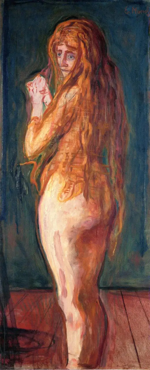 Nå med lange røde hår - Edvard Munch