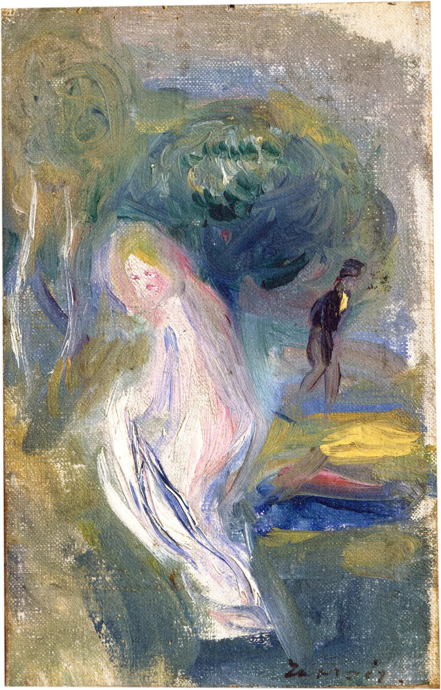 Nå med figur i bakgrunnen - Pierre-Auguste Renoir