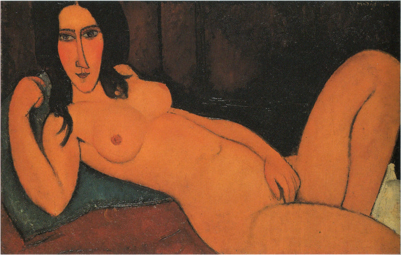 Nattlig hvilende med løst hår - Amedeo Modigliani