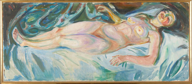 Nattlig hvilende: natt - Edvard Munch