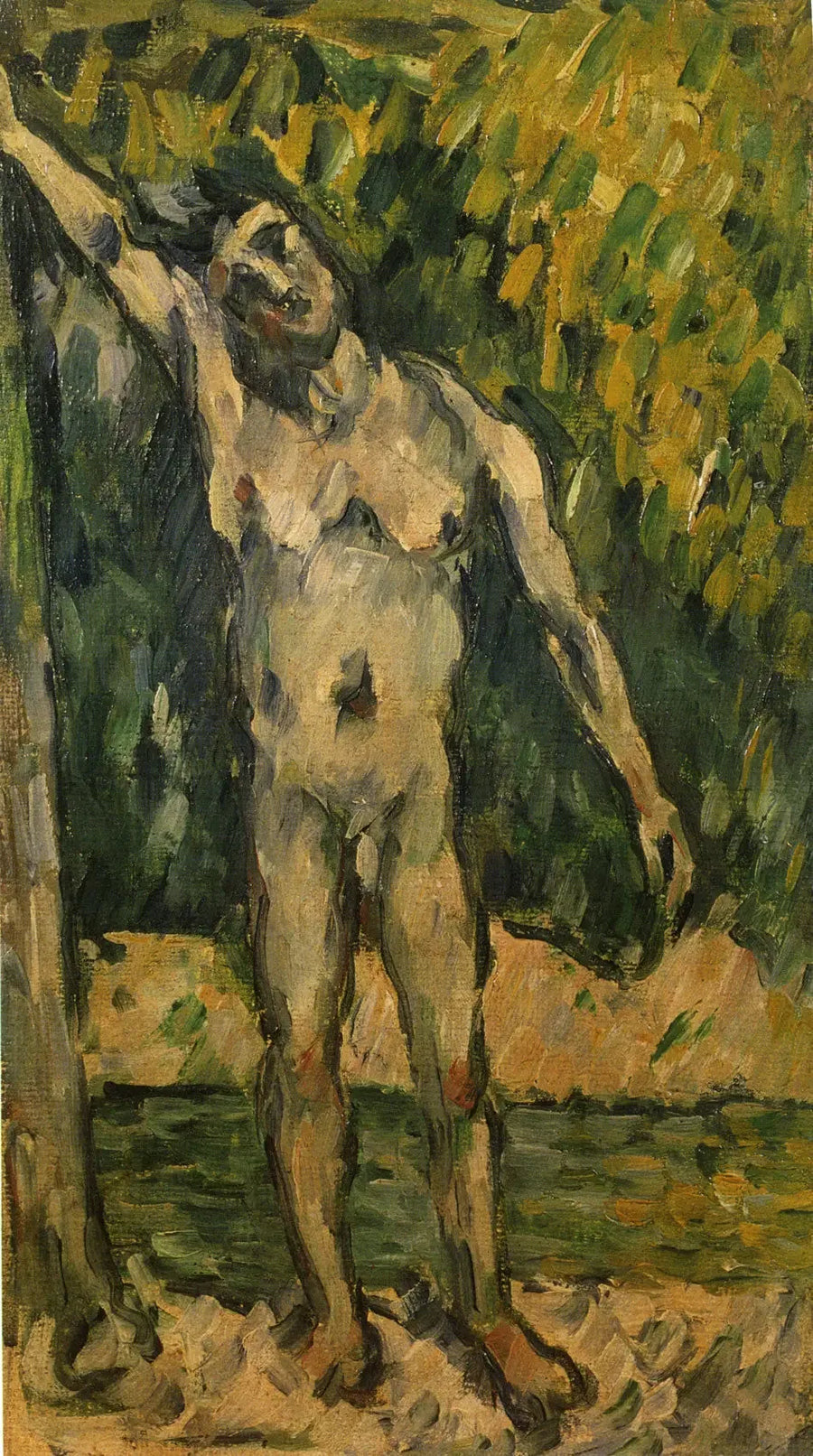 Den unge bader - Paul Cézanne