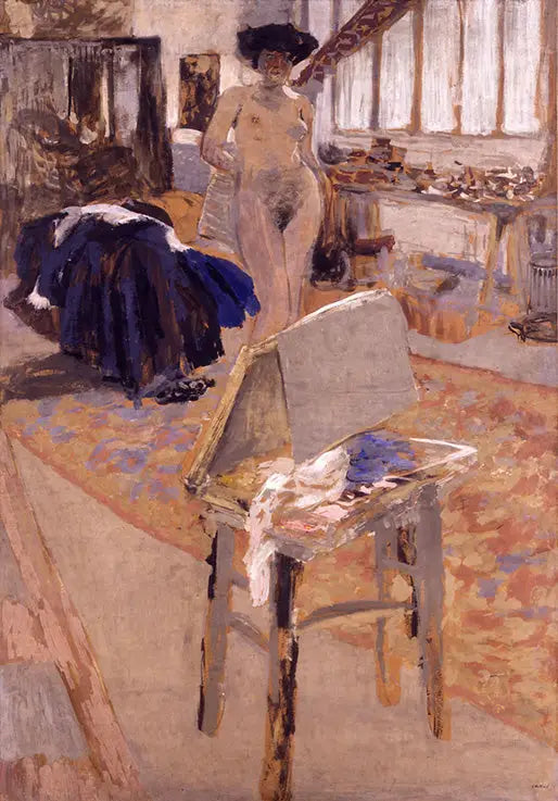 Nå stående i verkstedet - Édouard Vuillard