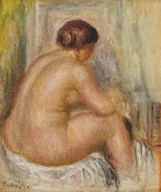 Sett bakfra, sittende - Pierre-Auguste Renoir