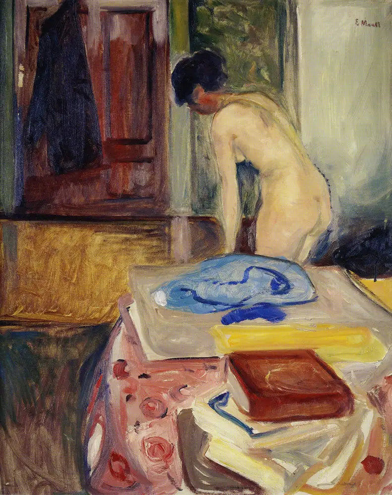 Reproduction du tableau « Nu en intérieur - Edvard Munch » par Alpha Reproduction en peinture à l’huile