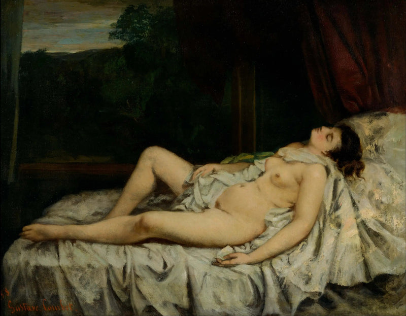 Nå sovende - Gustave Courbet