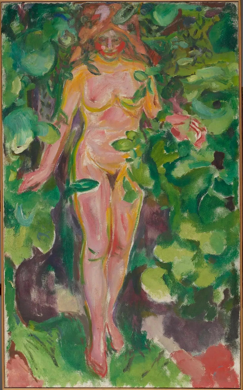 Kvinneakt i skogen - Edvard Munch