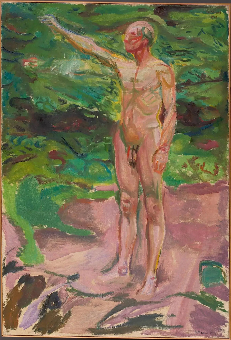 Nå mannlige i skogen - Edvard Munch