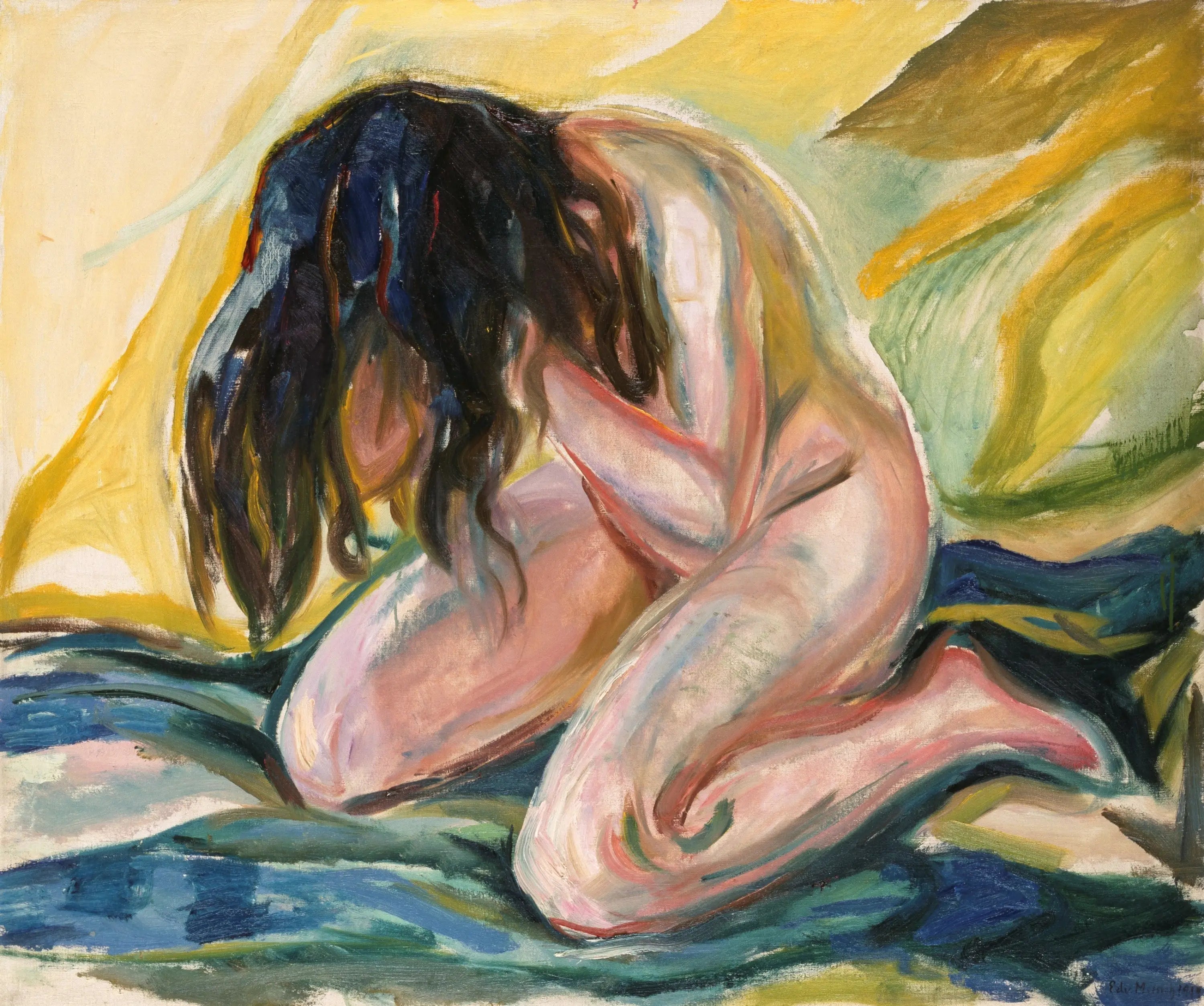 Reproduction du tableau « Nu pleurant - Edvard Munch » par Alpha Reproduction en peinture à l’huile