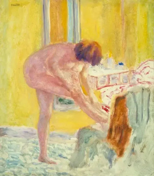 Nå på gul bakgrunn - Pierre Bonnard