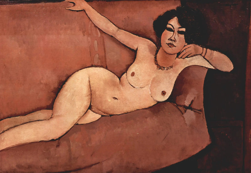 Nå på sofaen - Amedeo Modigliani