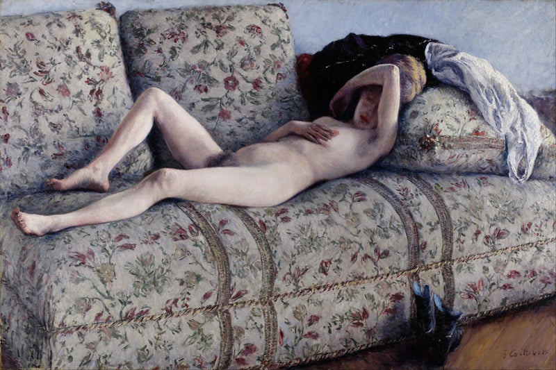 Nå på en sofa - Gustave Caillebotte