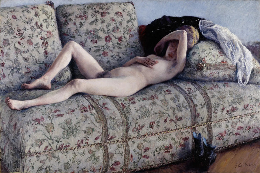 Nå på en sofa - Gustave Caillebotte