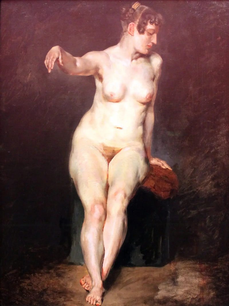 Naken kvinne sittende, Frøken Rose - Eugène Delacroix